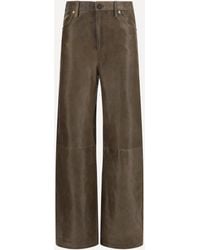 Golden Goose - Melany Leather Pants With Embroidery - Lyst