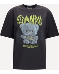 Ganni - Cotton Sweatshirt - Lyst