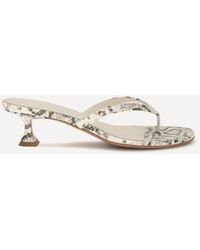 AMINA MUADDI - Snake-Print Juliette Thong Sandals - Lyst
