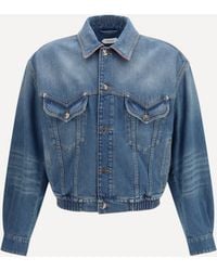 Versace - Medusa Cotton Denim Jacket - Lyst