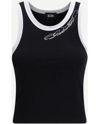 Gcds - Cropped Sleeveless Tank Top - Lyst