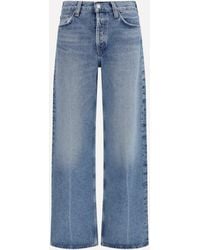 Agolde - Wide-Leg Creased Jeans - Lyst