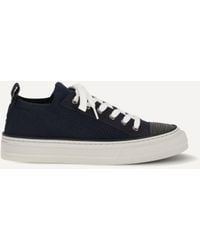 Brunello Cucinelli - Cotton Knit And Suede Sneakers - Lyst