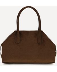 THEMOIRÈ - Medium Talia Trank Crocodile-Effect Suede Shopping Bag - Lyst