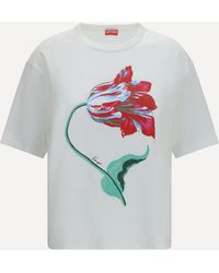 KENZO - Tulip Cotton T-Shirt - Lyst