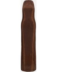 Self-Portrait - Embellished Maxi Dress With Cross-Back Straps - Lyst