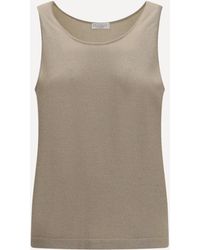 Brunello Cucinelli - Luminous Knit Tank Top - Lyst