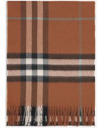 Burberry - Check Cashmere Scarf - Lyst