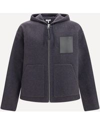 Loewe - Wool Blend Hooded Jacket - Lyst