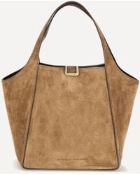 Brunello Cucinelli - Small Sartorial Suede Bucket Bag - Lyst