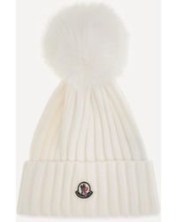 Moncler - Wool Hat With Pon Pon - Lyst