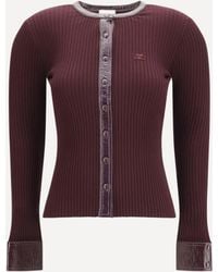 Courreges - Vinyl And Knit Cardigan - Lyst