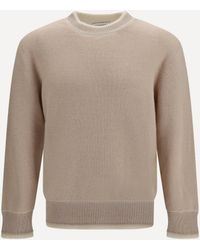 Laneus - Wool And Cashmere Crewneck Sweater - Lyst