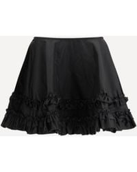 Ganni - Duchesse Nylon Mini Frill Skirt - Lyst
