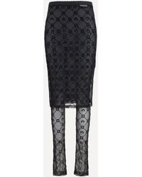 Marine Serre - Moonogram Mesh Flock Pant-Skirt - Lyst