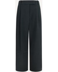 Giorgio Armani - High-Waisted Wide-Leg Tailored Pants - Lyst