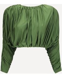 Self-Portrait - Draped Jersey Top - Lyst