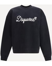 DSquared² - Cotton Crewneck Sweatshirt With Logo - Lyst