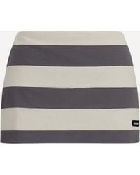 Miu Miu - Mini Skirt Striped Cotton - Lyst