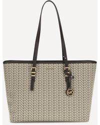 Michael Kors - Quinn Large Jacquard Logo Tote Bag - Lyst