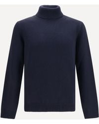Roberto Collina - Turtleneck Wool Sweater - Lyst