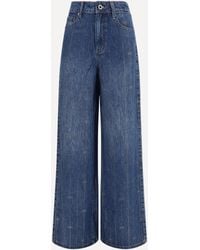 Self-Portrait - Crystal-Striped Jeans - Lyst