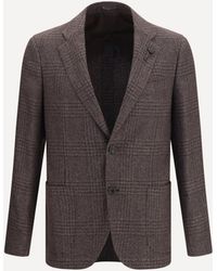 Lardini - Single-Breasted Wool-Blend Blazer - Lyst