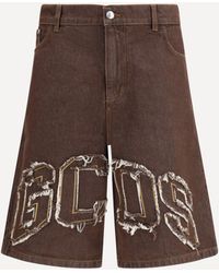 Gcds - Lounge Logo Denim Shorts - Lyst
