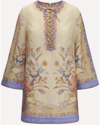Zimmermann - Indra Floral Tunic Dress - Lyst