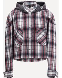 Maison Mihara Yasuhiro - Hoodie Combine Checkered Shirt - Lyst