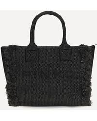 Pinko - Medium Beach Rafia Tote Bag - Lyst