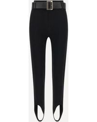 Self-Portrait - Stretch Jersey Leggings With Belt - Lyst