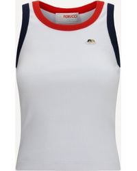 Fiorucci - Angels Patch Tank Top With Contrast Trims - Lyst