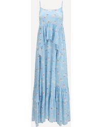 Fiorucci - Poodle-Print Tiered Long Dress - Lyst