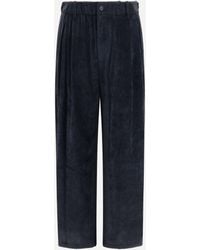 Giorgio Armani - Wide-Leg Ribbed Viscose Velvet Pants - Lyst