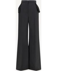 Nissa - Wide-Leg Wool-Blend Pants - Lyst
