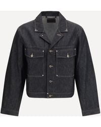 Lemaire - Trucker Denim Jacket With Studs - Lyst