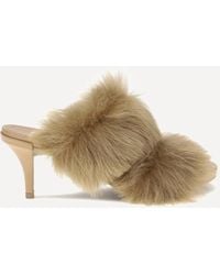 Pedro Garcia - Fur-Trimmed Mules Sandals - Lyst
