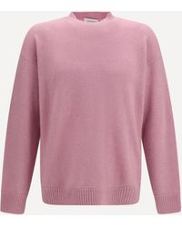 Laneus - Cashmere And Silk Crewneck Sweater - Lyst