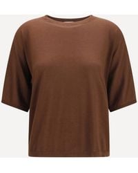 Brunello Cucinelli - Short-Sleeve Cashmere And Silk Sweater - Lyst