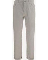 Brunello Cucinelli - Jeans With Turn-Up Hem - Lyst