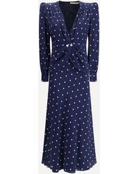 Alessandra Rich - Abito A Pois Con Bottoni Gioiello - Lyst