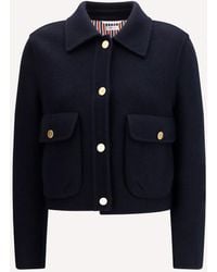 Thom Browne - Cropped Virgin Wool Jacket - Lyst