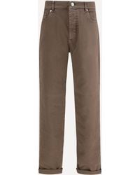 Brunello Cucinelli - Jeans With Turn-Up Hem - Lyst