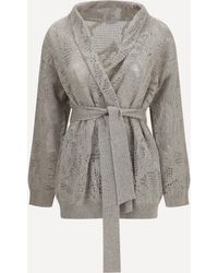 Brunello Cucinelli - Cotton And Linen Cardigan - Lyst