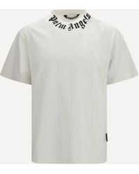 Palm Angels - Neck Logo Cotton T-Shirt - Lyst