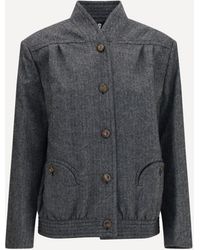 Blazé Milano - Coiba Herringbone Wool Blend Jacket - Lyst