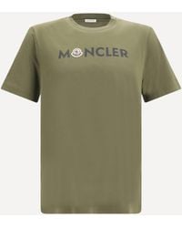 Moncler - Cotton Jersey T-Shirt With Chest Logo - Lyst