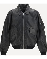 Alpha Industries - Cwu-36/P Leather Uv Bomber Jacket - Lyst
