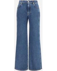 Balmain - Straight Wide-Leg Jeans - Lyst